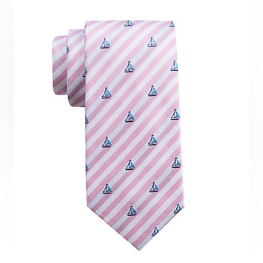Crown & Ivy | NWOT ✨ Preppy Pink & White Striped Brighton Boat Tie